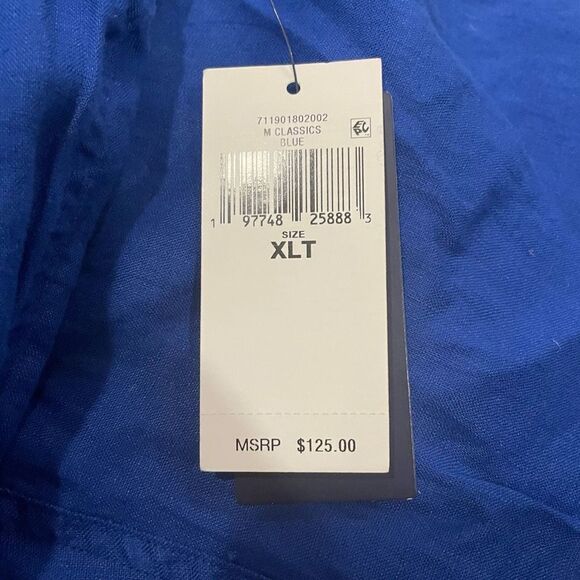 NWT Polo Ralph Lauren 100% Linen Shorts Pull On Blue Size XL TALL $125.00 - Picture 4 of 6